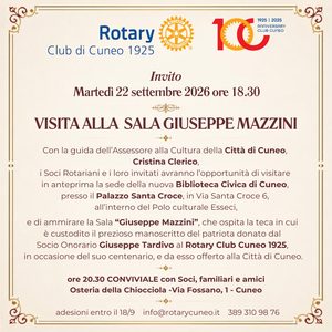 Visita alla sala “Giuseppe Mazzini”